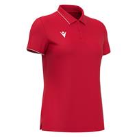 Melody polo RED/WHT S Poloskjorte - Dame